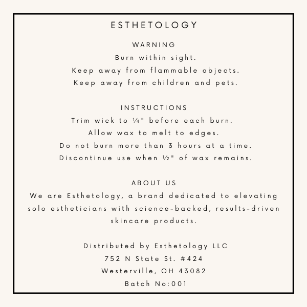 Esthetology JUMBO Candle - Vanilla Caramel