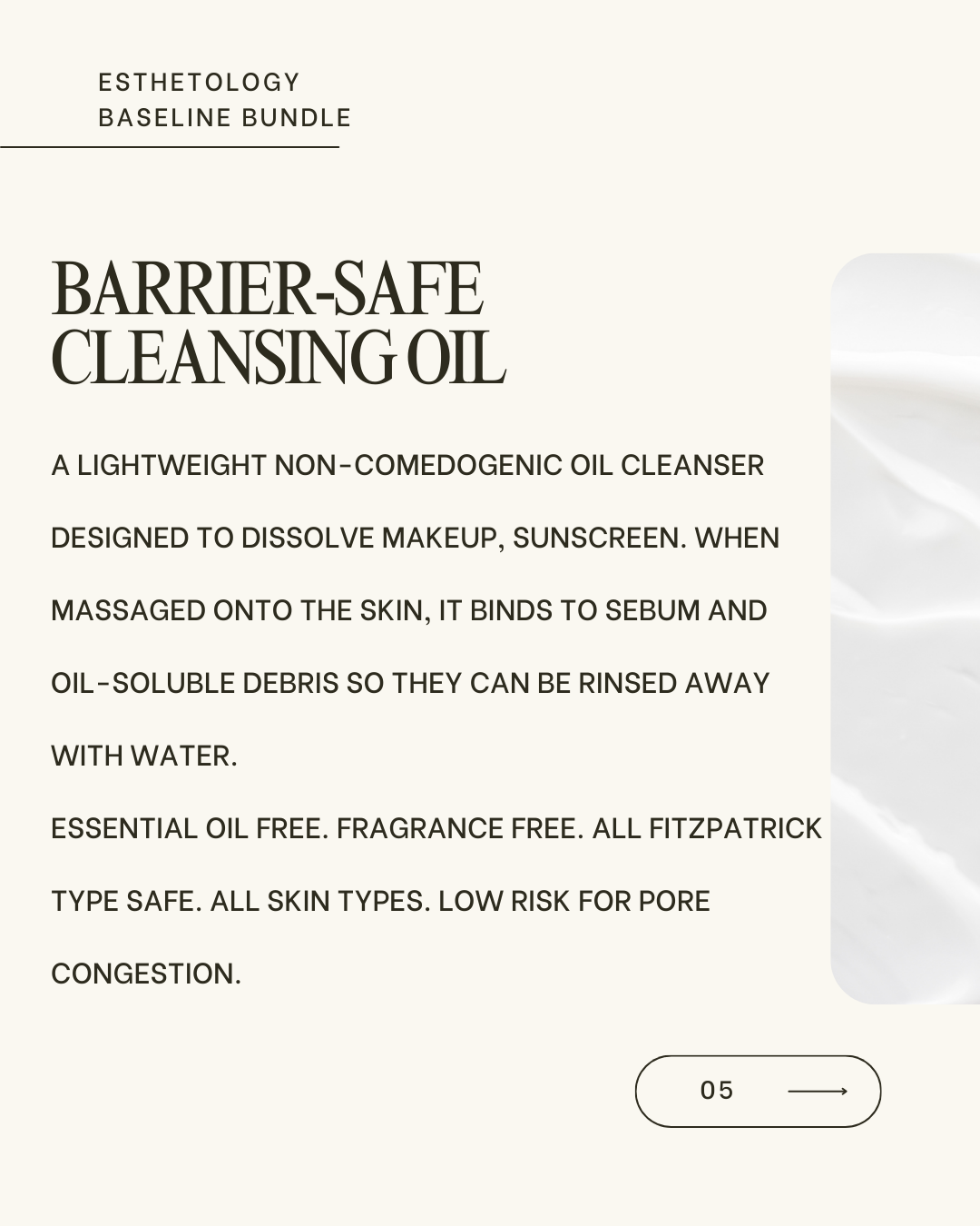Product description of Barrier-Safe Cleansing Oil with a white background